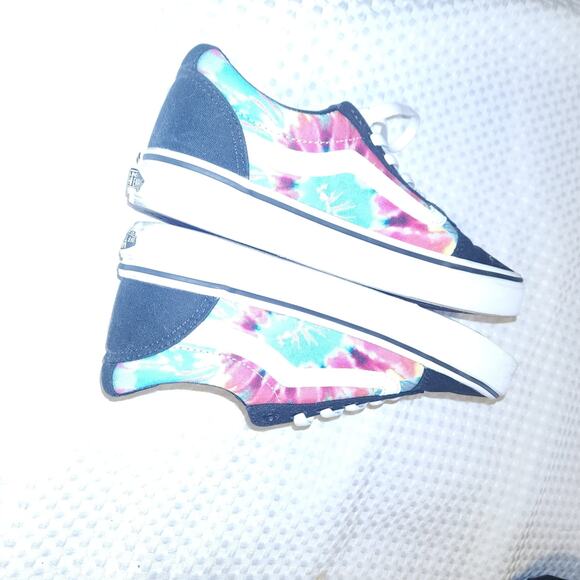 VANS EUC WOMEN'S SIZE 7 ( like new) OFF THE WALL LACE UP TIE DYE SNEAKERS SHOES - Picture 8 of 10